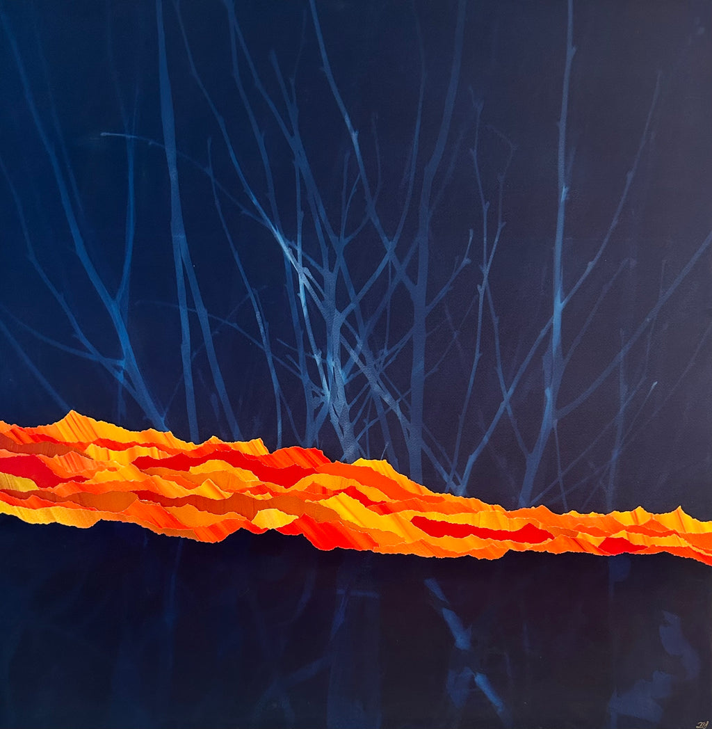 Œuvre d’art originale Harmonie- cyanotype et pigments