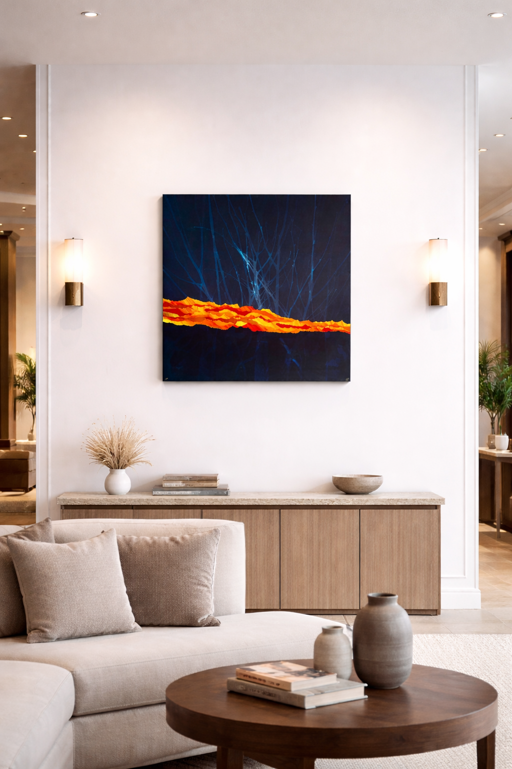 Œuvre d’art originale Harmonie- cyanotype et pigments