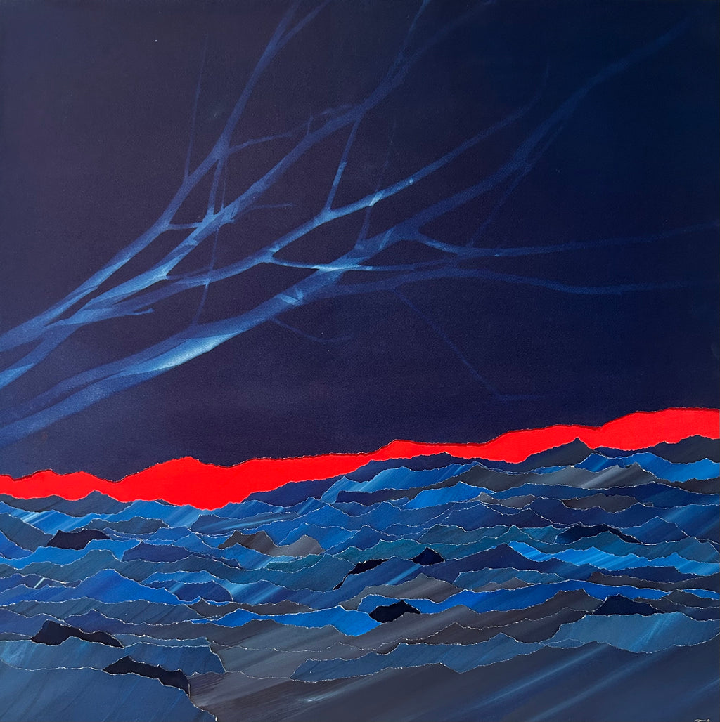 Œuvre originale Force et Harmonie – Cyanotype et pigments