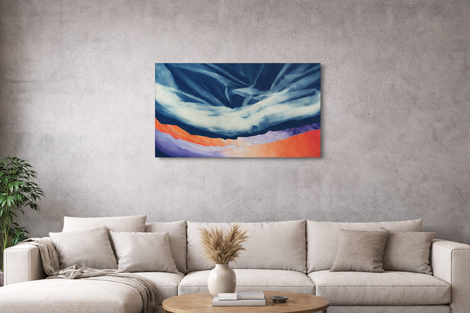 Œuvre d'art originale Oiseau de lumière – Cyanotype et pigments