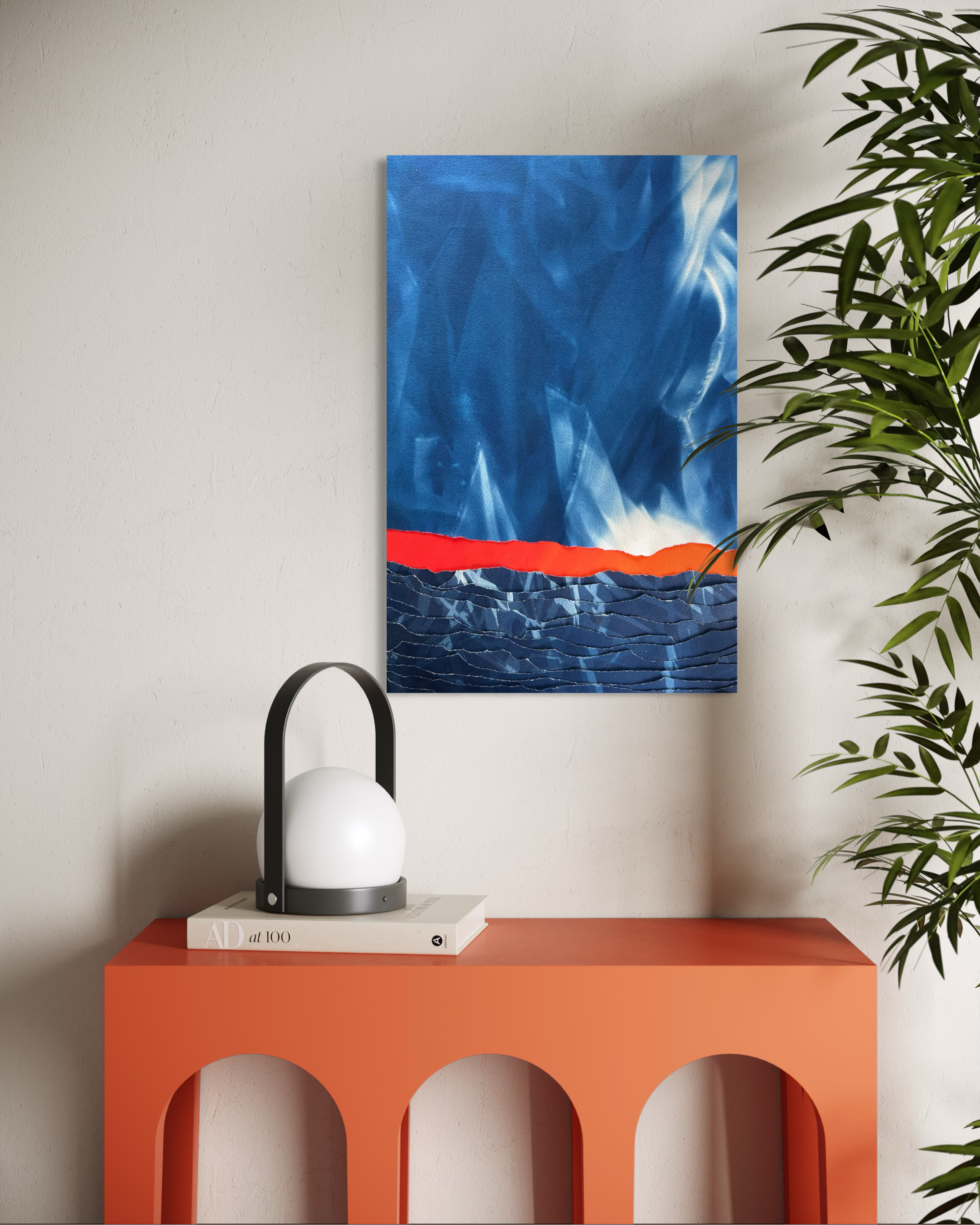 Œuvre d'art originale L’amour, la source – Cyanotype et pigments