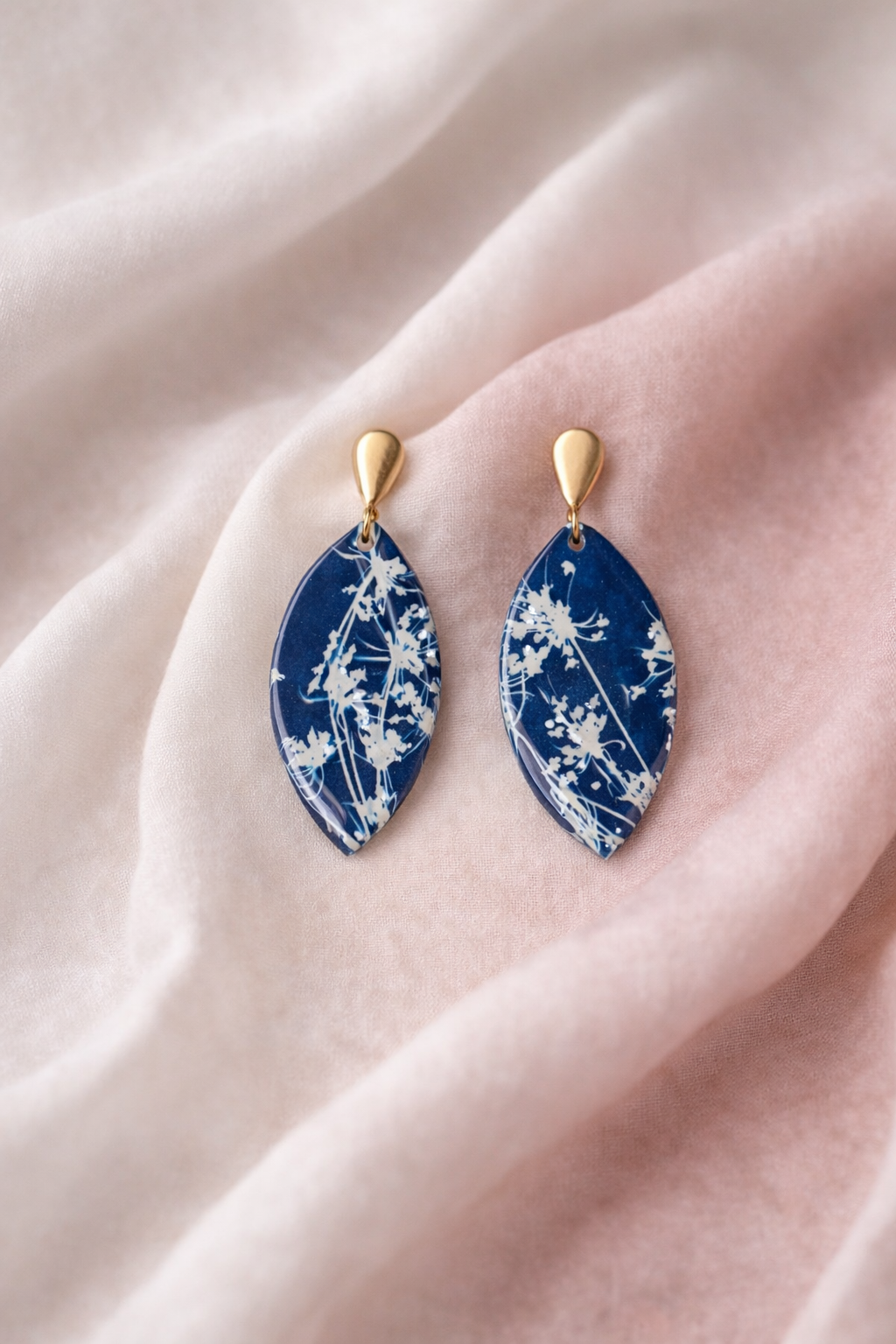 Bijou boucles d’oreilles Cyanotype « Harmonie »