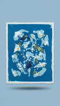 Tirage cyanotype sur papier texturé