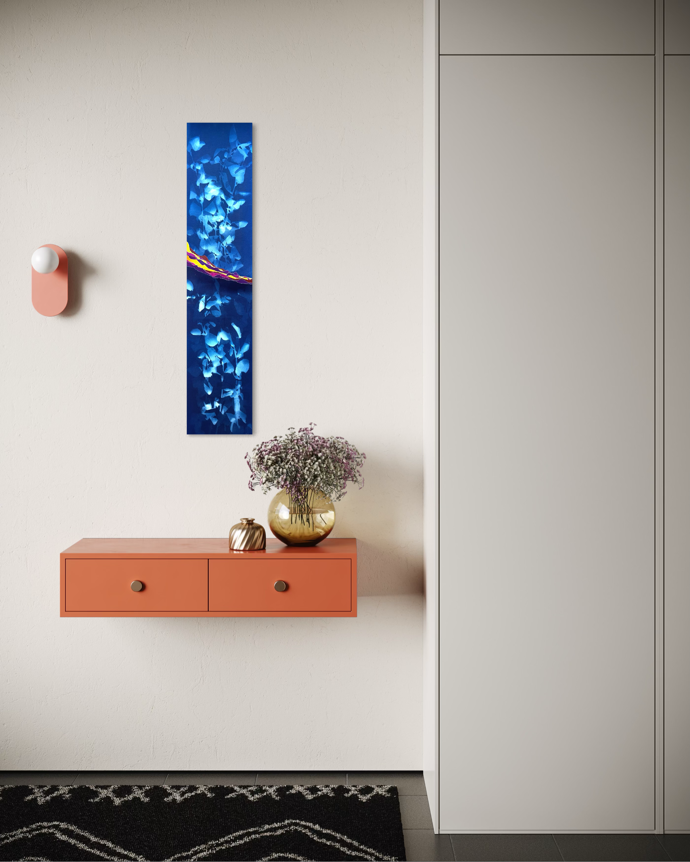 Œuvre d'art originale Reflet– Cyanotype et pigments