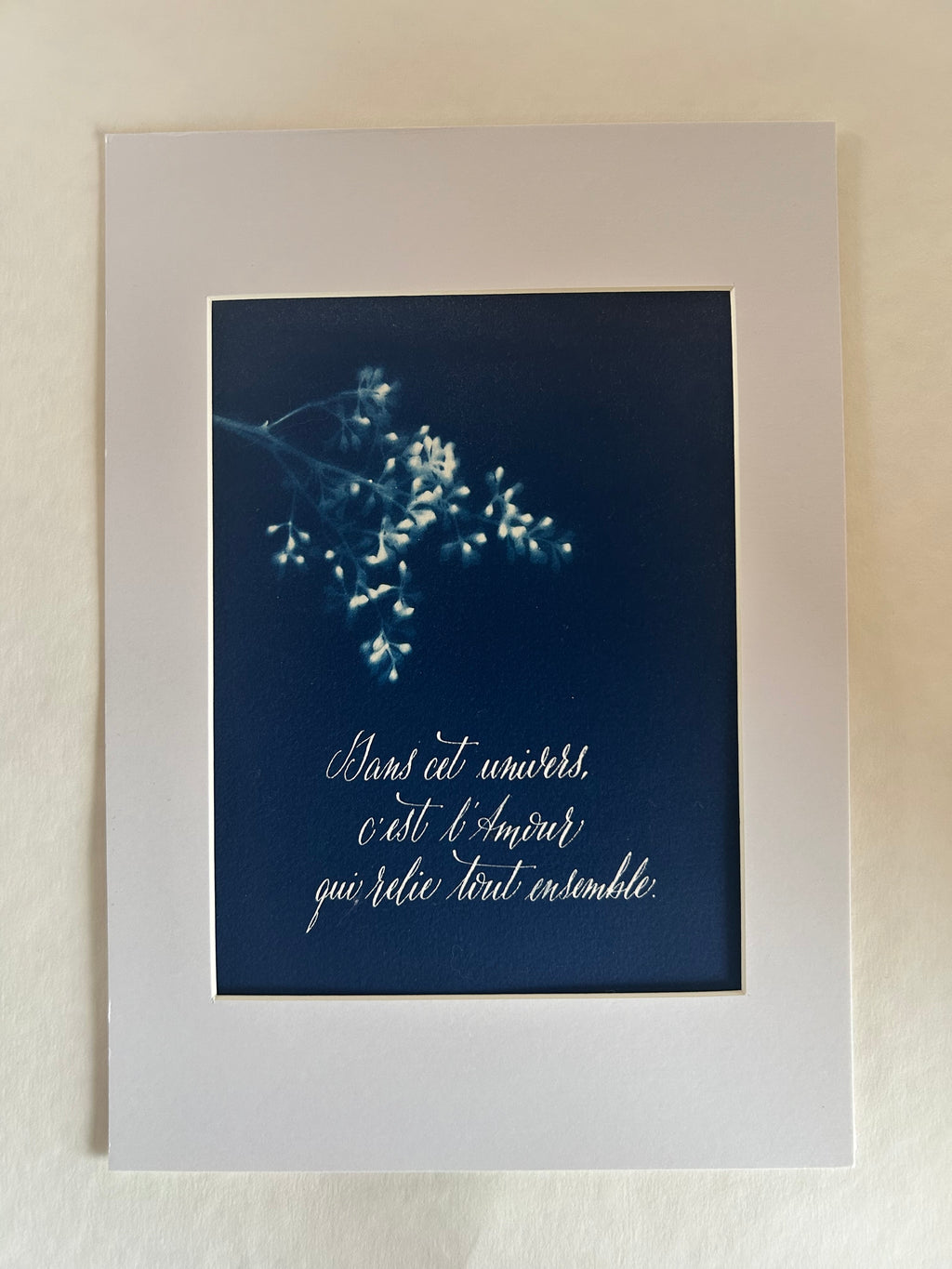 Œuvre d'art originale Amour   – Cyanotype et pigments