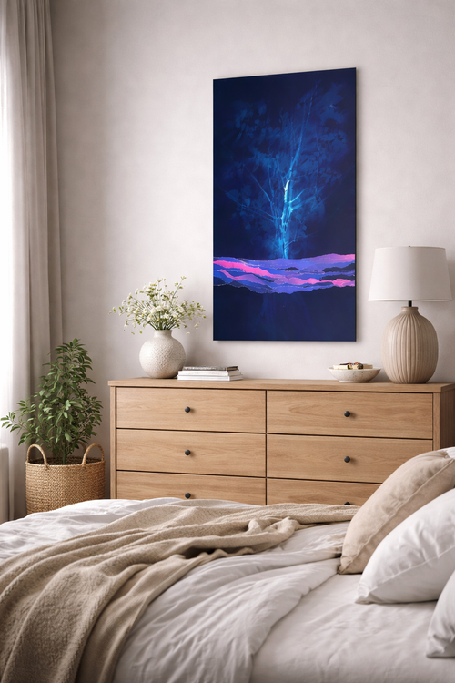 Œuvre d'art originale Douceur et compassion – Cyanotype et pigments