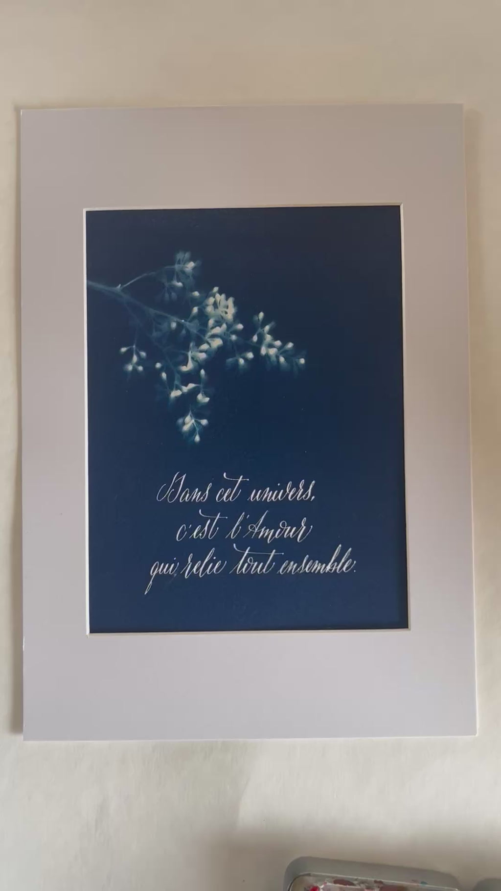 Œuvre d'art originale Amour   – Cyanotype et pigments