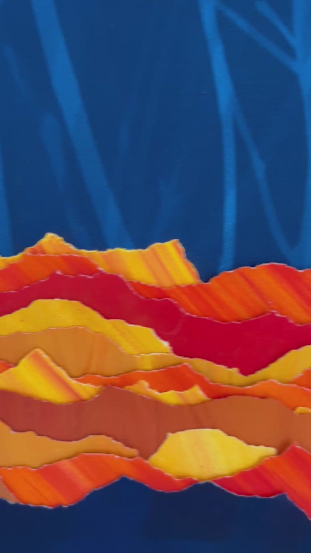 Œuvre d’art originale Harmonie- cyanotype et pigments